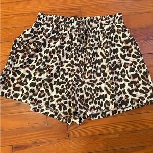 High Waist Leopard Print Women's Shorts